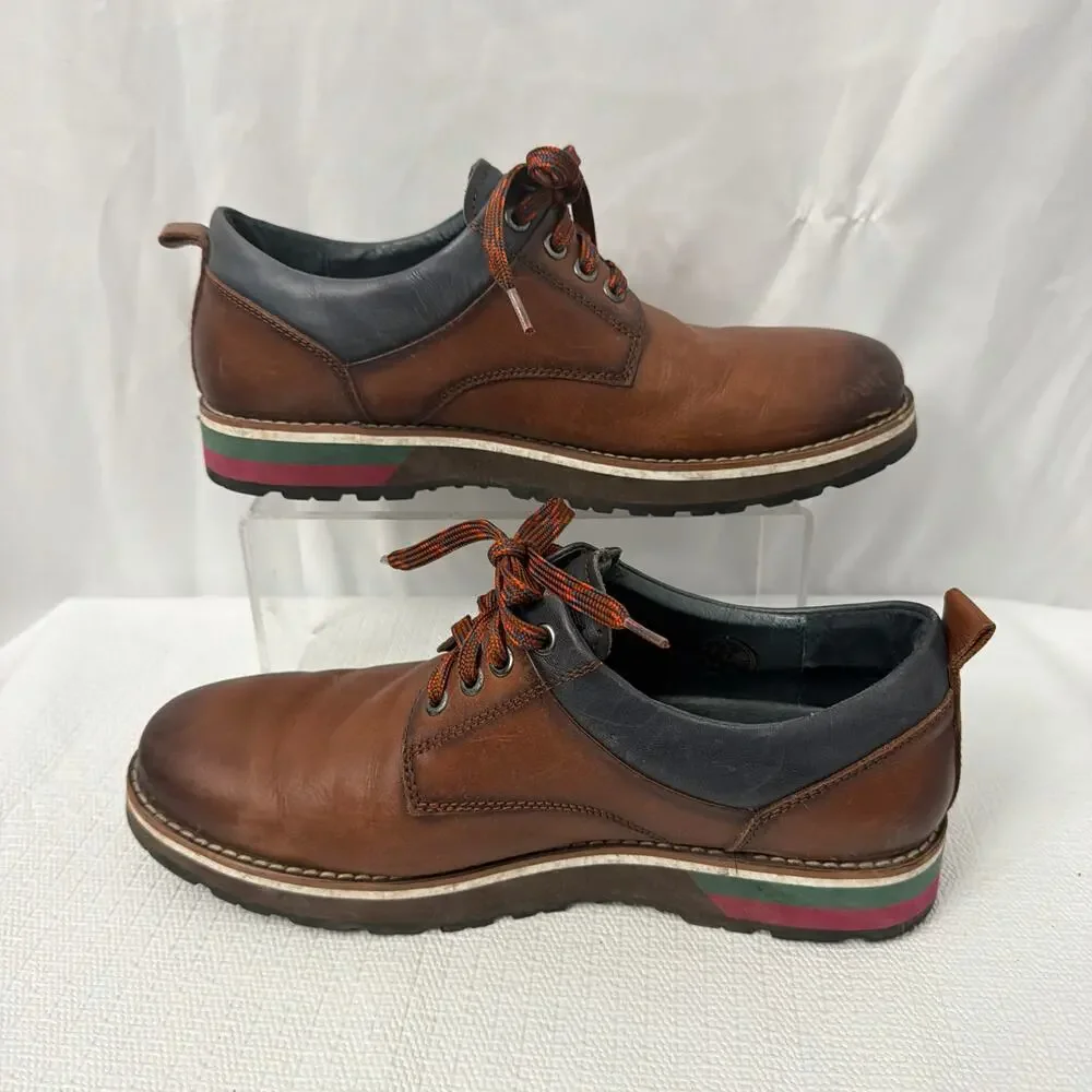Pikolinos Pirineos Brown Leather Oxford Shoes Mens Size 8